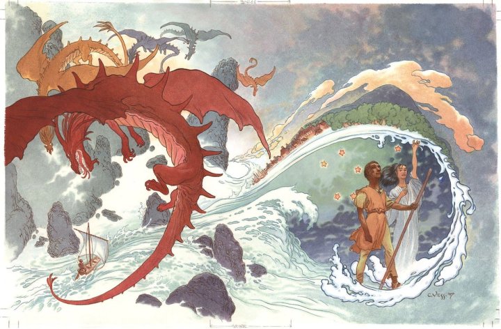 Illustration de Charles Vess pour la version illustrée du Cycle de Terrmer d'Ursula K. Le Guin